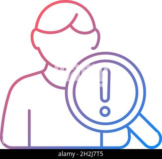 Studying risk factors gradient linear vector icon Stock Vector