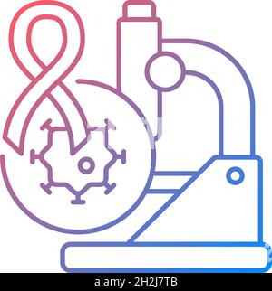 Cancer clinical trials gradient linear vector icon Stock Vector
