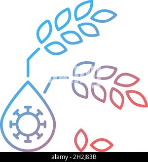 Unsafe water gradient linear vector icon Stock Vector