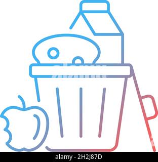 Food misuse gradient linear vector icon Stock Vector