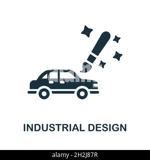Industrial Design icon. Monochrome sign from graphic design collection. Creative Industrial Design icon illustration for web design, infographics and Stock Vector