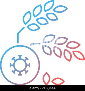 Agricultural disease gradient linear vector icon Stock Vector