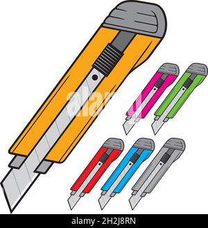 Cutter knife vector illustration Stock Vector