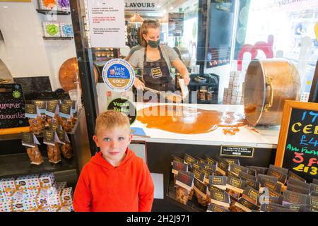 Roly's Fudge shop , Totnes, Devon, England, United Kingdom. Stock Photo