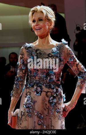 Jane Fonda walks the red carpet ahead of the 'Our Souls At Night' screening during the 74th Venice Film Festival. Venice, Italy, September 01, 2017. ( Stock Photo