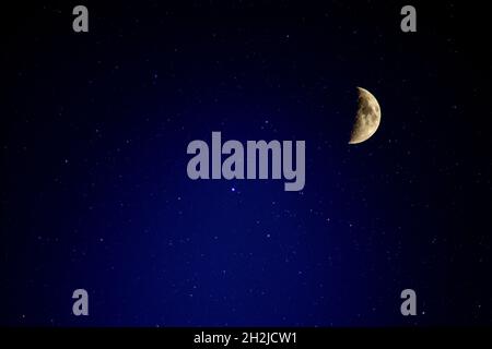 Astrology : Moon and stars Stock Photo