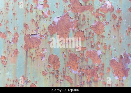 Peeled pain and Rusty metal texture background. Aged surface Stock Photo