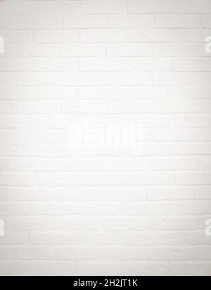 White brick wall for texture or background Stock Photo