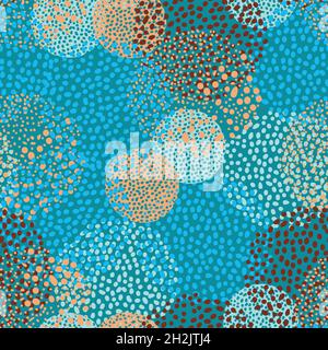Vector seamless pattern with spots and round shapes. Stylish texture. Stock Vector