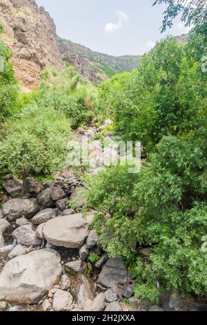 Valley near Geghard monastery in Armenia Stock Photo