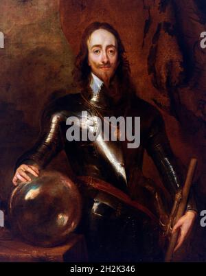 Charles I. Portrait King Charles I of England (1600-1649) by Anthony Van Dyck,  oil on canvas, 1635/40
