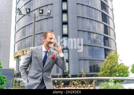 executive having a business conversation Stock Photo