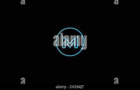 LETTER M LOGO DESIGN WITH NEGATIVE SPACE EFFECT FOR ILLUSTRATION USE Stock Vector
