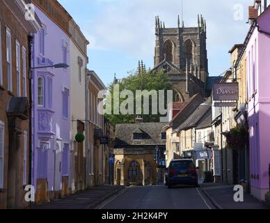 Views around the beautiful town of Sherborne in Dorset, on a bright autumn day Stock Photo