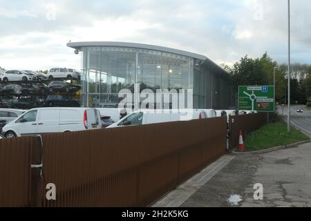 scrap yard for cars in Daventry Northamptonshire UK Stock Photo