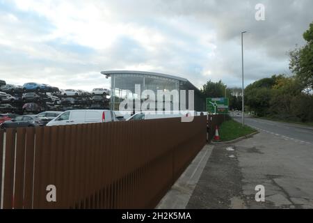 scrap yard for cars in Daventry Northamptonshire UK Stock Photo