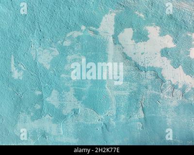 Blue concrete wall texture, abstract grunge background with irregularities and cracks. High quality photo Stock Photo