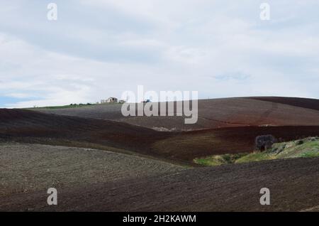 Molise countryside on an autumn day before sowing Stock Photo