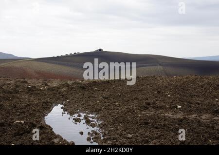 Molise countryside on an autumn day before sowing Stock Photo