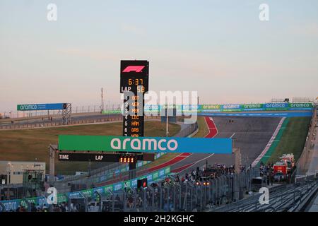 Austin, United States. 21st Oct, 2021. Atmosphere for the Formula 1 Aramco United States Grand Prix at the Circuit of the Americas on October 21, 2021 in Austin, Texas. Credit: Barnett O'Hara/The Photo Access Credit: The Photo Access/Alamy Live News Stock Photo