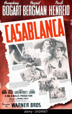 CASABLANCA 1942 Warner Bros. Pictures film with Humphrey Bogart and Ingrid Bergman Stock Photo