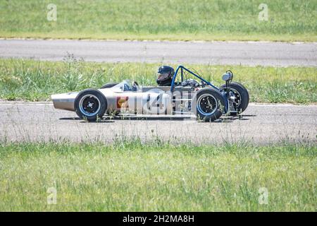 Open topped Sports car on race track,Tamworth Australia. Stock Photo