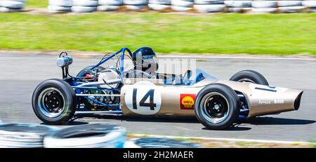 Open wheel racing car on race track,Tamworth Australia. Stock Photo