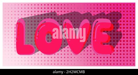 Love halftone vector illustration Stock Vector