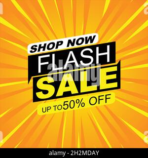 Sale banner design. 50% off. Sale promotion banner. Vector illustration Stock Vector