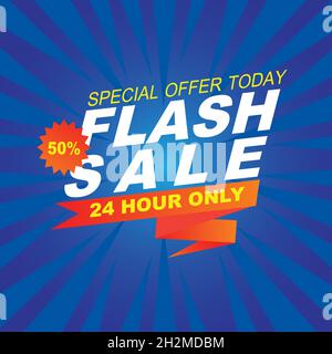 Sale banner design. 50% off. Sale promotion banner. Vector illustration Stock Vector