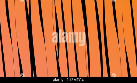 Vector Seamless Pattern with Tiger Skin Texture. Striped Animal Background. Stock Vector