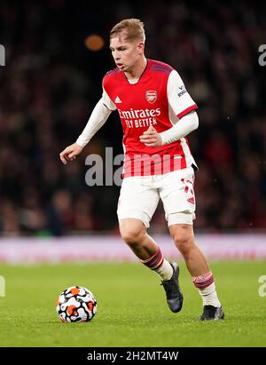 Arsenal’s Emile Smith-Rowe during the Premier League match at the Emirates Stadium, London. Picture date: Friday October 22, 2021. Stock Photo