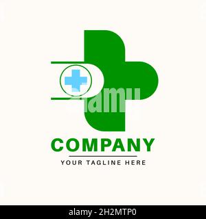 Pharmacy medical healthcare doctor plus logo and symbols. Stock Vector