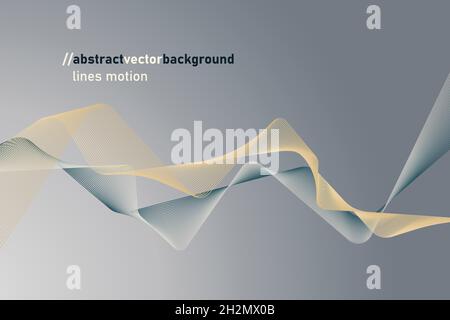 Abstract tech background with rotating lines Stock Vector
