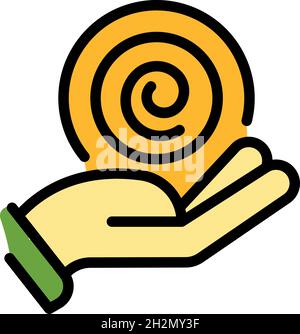 Doctor hypnosis icon. Outline doctor hypnosis vector icon color flat isolated Stock Vector