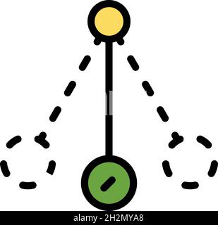 Hypnosis balance icon. Outline hypnosis balance vector icon color flat isolated Stock Vector