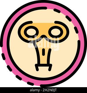 Hospital endocrinologist icon. Outline hospital endocrinologist vector icon color flat isolated Stock Vector
