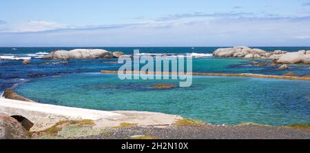 Miller's Point Tidal Pool off the False Bay coast of Cape Town South Africa Stock Photo