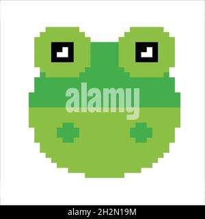 Pixel art frog illustration character Stock Photo - Alamy