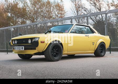 MONTMELO, SPAIN-OCTOBER 9, 2021: 1970 Toyota Celica ST coupe (A20/A30, First generation) Stock Photo