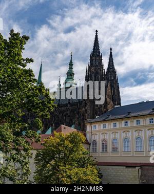 Prague, Czechia - 23 September, 2021: view of the castle in Prague Stock Photo