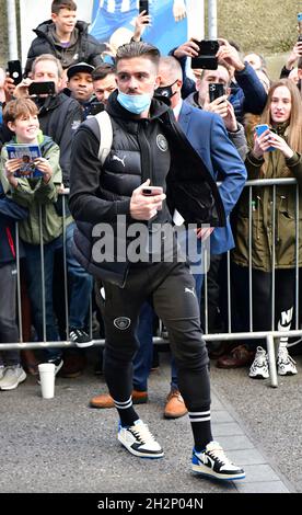 Brighton, UK. 23rd Oct, 2021. Jack Grealish of Manchester City arrives before the Premier League match between Brighton & Hove Albion and Manchester City at The Amex on October 23rd 2021 in Brighton, England. (Photo by Jeff Mood/phcimages.com) Credit: PHC Images/Alamy Live News Stock Photo