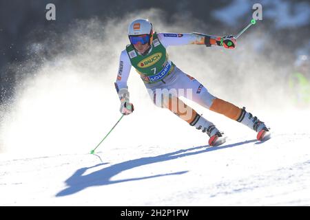 Solden, Austria. 23rd Oct, 2021. Alpine Ski World Cup 2021-2022: 1st Women Giant Slalom opening race as part of the Alpine Ski World Cup in Solden on October 23, 2021; Petra Vlhova (SVK) (Photo by Pierre Teyssot/ESPA-Images) Credit: European Sports Photo Agency/Alamy Live News