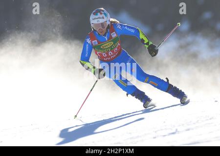 Solden, Austria. 23rd Oct, 2021. Alpine Ski World Cup 2021-2022: 1st Women Giant Slalom opening race as part of the Alpine Ski World Cup in Solden on October 23, 2021; Marta Bassino (ITA) (Photo by Pierre Teyssot/ESPA-Images) Credit: European Sports Photo Agency/Alamy Live News