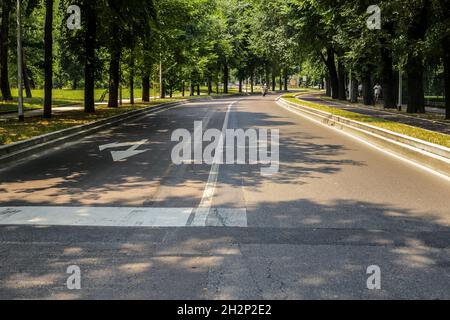 Milan, Italy - June 13, 2017: View of Milan Streets on a Sunny Day Stock Photo