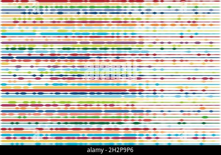 Irregular striped colorful pattern. Texture and background. Vector illustration Stock Vector