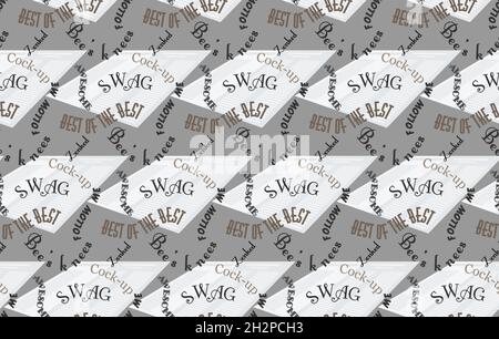 pattern pattern with popular words Stock Vector