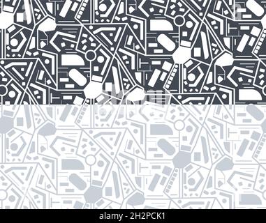 Street map of town. Vector pattern. Stock Vector