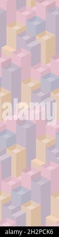 Vector seamless pattern. Modern Flat Isometry Background. Stock Vector