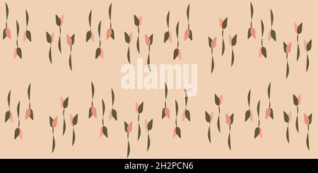Seamless ikat pattern with the image of flowers Stock Vector